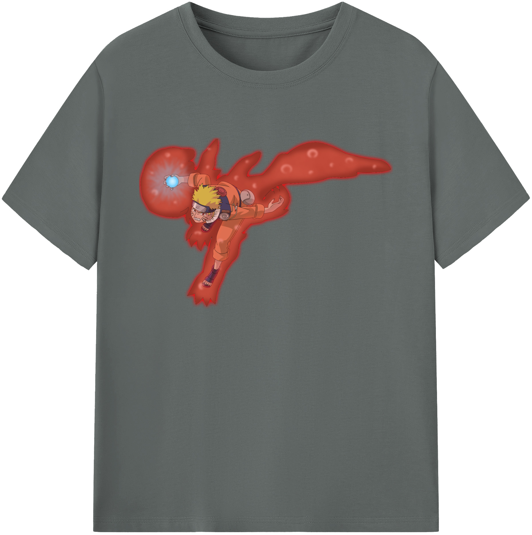 （画像用） NARUTO -ナルト- うずまき ナルト Uzumaki Naruto 綿100％ メンズ半袖Tシャツ｜肌触りやわらか＆通気性